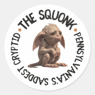 De Squonk: Pennsylvania's Treurigste Cryptid Ronde Sticker