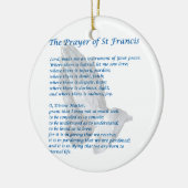 De St Francis Prayer Keramisch Ornament (Links)