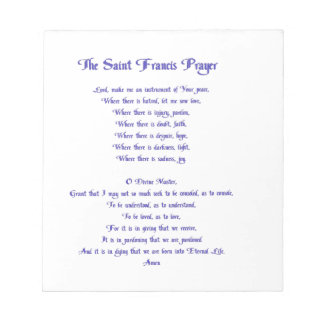 De St Francis Prayer Notitieblok