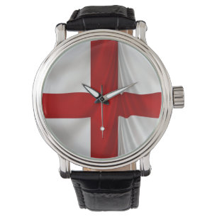De St George Cross Patriottische Vlag in Engeland Horloge