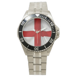 De St George Cross Patriottische Vlag in Engeland Horloge