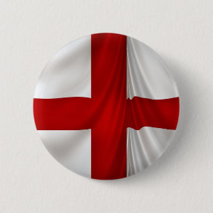 De St George Cross Patriottische Vlag in Engeland Ronde Button 5,7 Cm