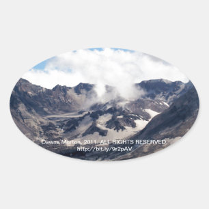 De St Helens lava dome 2 Ovale Sticker
