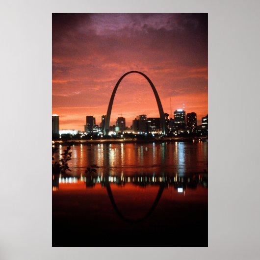 De St. Louis Arch op Dusk Foto Poster (Voorkant)
