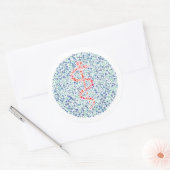 De staaf van de Asclepius Ishihara-test Ronde Sticker (Envelop)