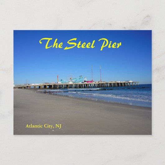 De staalpier in Atlantic City Briefkaart (Voorkant)