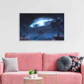 De staande stenen canvas afdruk (Insitu (Woonkamer))