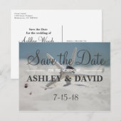 De Staanvis Wedde Rings sparen de Datum Aankondigingskaart (Voorkant / Achterkant)