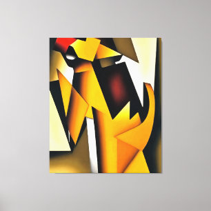 De staart die het Abstracte gedeelte van de Dog be Canvas Afdruk
