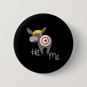 De staart op de ezel Trump Ronde Button 5,7 Cm