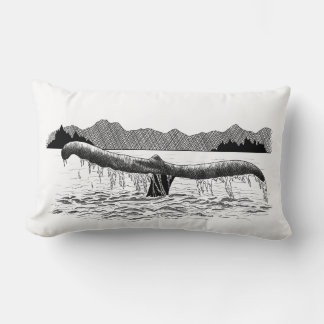 De staart van de walvis kussen