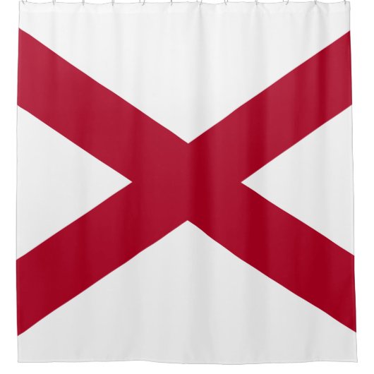 De staat Alabama vlag Douchegordijn (Voorkant)