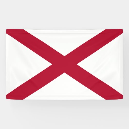 De staat Alabama vlag Spandoek (Horizontaal)