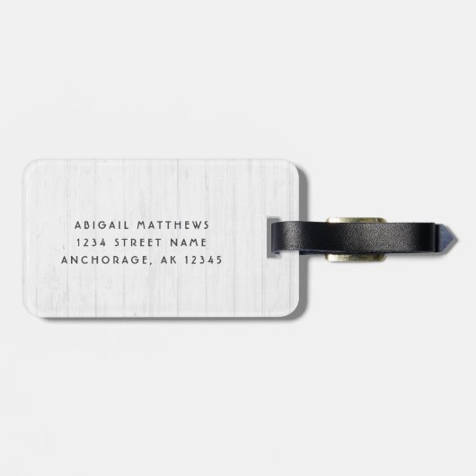 De staat Alaska heeft uw rustieke thuisstad gepers Bagagelabel (Achterkant horizontaal)
