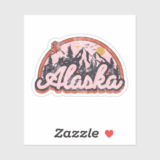 De staat Alaska Sticker (Vel)