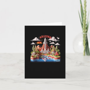 De staat Arizona in de Verenigde Staten Sticker 1 Kaart