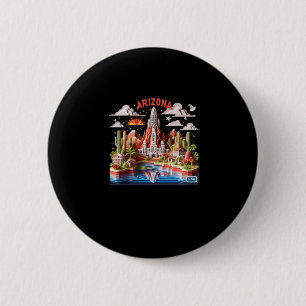 De staat Arizona in de Verenigde Staten Sticker 1 Ronde Button 5,7 Cm