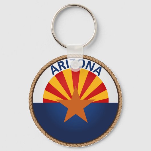 de staat Arizona-vlaggenzegel Sleutelhanger (Voorkant)