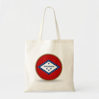 De staat Arkansas Flag Seal Canvas tas