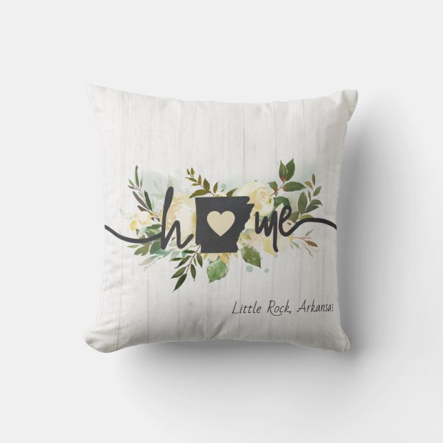 De staat Arkansas heeft uw rustieke thuisstad gepe Kussen (Voorkant)