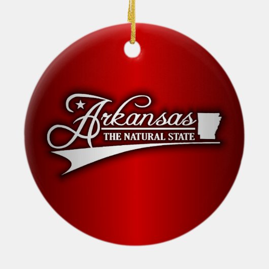 De staat Arkansas Keramisch Ornament (Achterkant)