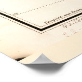 De staat Arkansas Map (1886) Poster (Hoek)