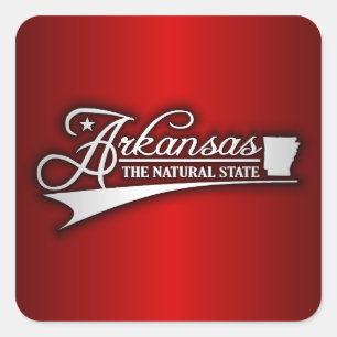 De staat Arkansas Vierkante Sticker