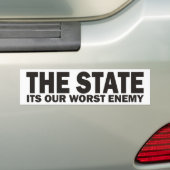 DE STAAT BUMPERSTICKER (Op auto)