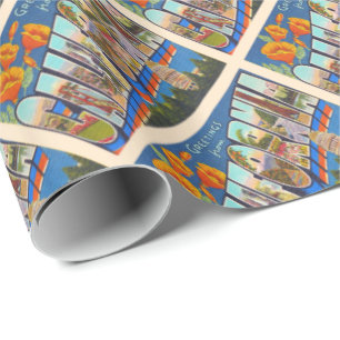 De staat Californië  groot Briefkaart van de Brie Cadeaupapier