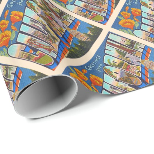 De staat Californië  groot Briefkaart van de Brief Cadeaupapier (Rol Hoek)