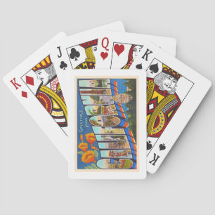 De staat Californië groot Briefkaart van de Brief Pokerkaarten
