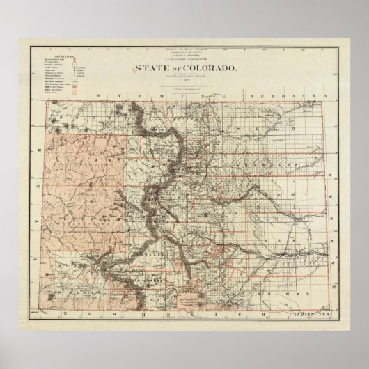 De staat Colorado Poster (Voorkant)