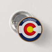 De staat Colorado Vlag Button (Voorkant /achterkant)