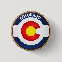 De staat Colorado Vlag Button