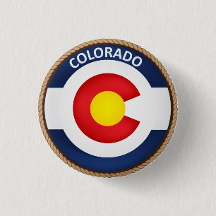 De staat Colorado Vlag Button