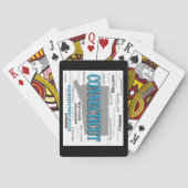 De staat Connecticut Map, Hartford, New Haven Speelkaarten (Achterkant)