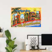 De staat Florida FL  groot Briefkaart Poster (Thuiskantoor)