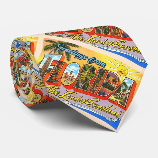 De staat Florida FL  groot Briefkaart Stropdas (Opgerold)