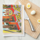 De staat Florida FL  groot Briefkaart Theedoek (Quarter Fold)