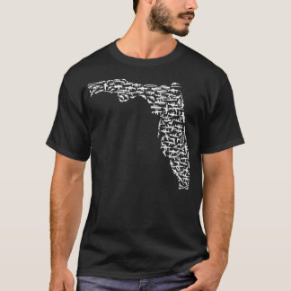 De staat Florida gemaakt uit s T T-shirt