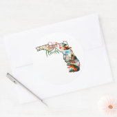 De staat Florida Ronde Sticker (Envelop)