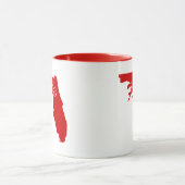 De staat Florida Shape Red Mok (Midden)