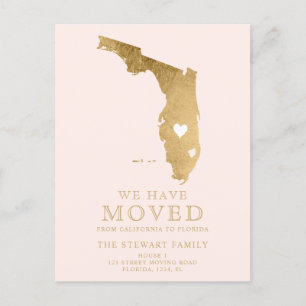 De staat Florida staat stelt een zwart roze goudhu Aankondigingskaart