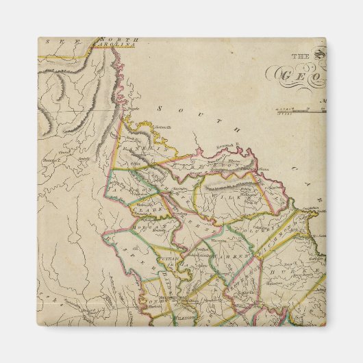 De staat Georgië Magneet (Voorkant)