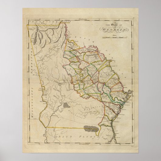 De staat Georgië Poster (Voorkant)