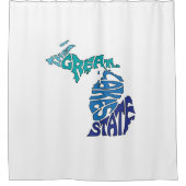 De staat Grote Meren - Michigan Douchegordijn (Voorkant)