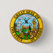 De staat Idaho Flag Seal Button (Voorkant)