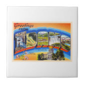 De staat Idaho ID  groot Briefkaart Tegeltje (Voorkant)