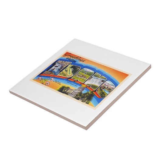 De staat Idaho ID  groot Briefkaart Tegeltje (Zijkant)