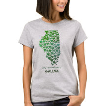 De staat Illinois Silhouette Hearts & Hometown